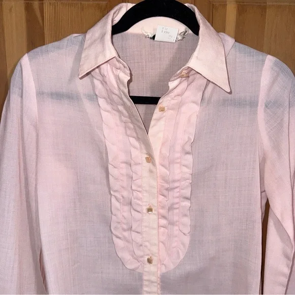 🌸 Vintage-Inspired Pink Ruffle Bib Blouse — PROPHECY Romantic Cottagecore - Picture 4 of 7